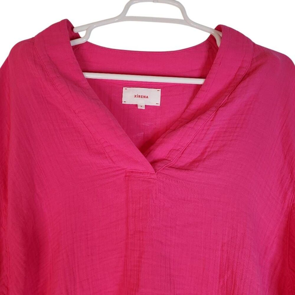 Xirena Avery 100% Cotton Gauze Muslin Top Hot Pink Size‎ M - Picture 3 of 13